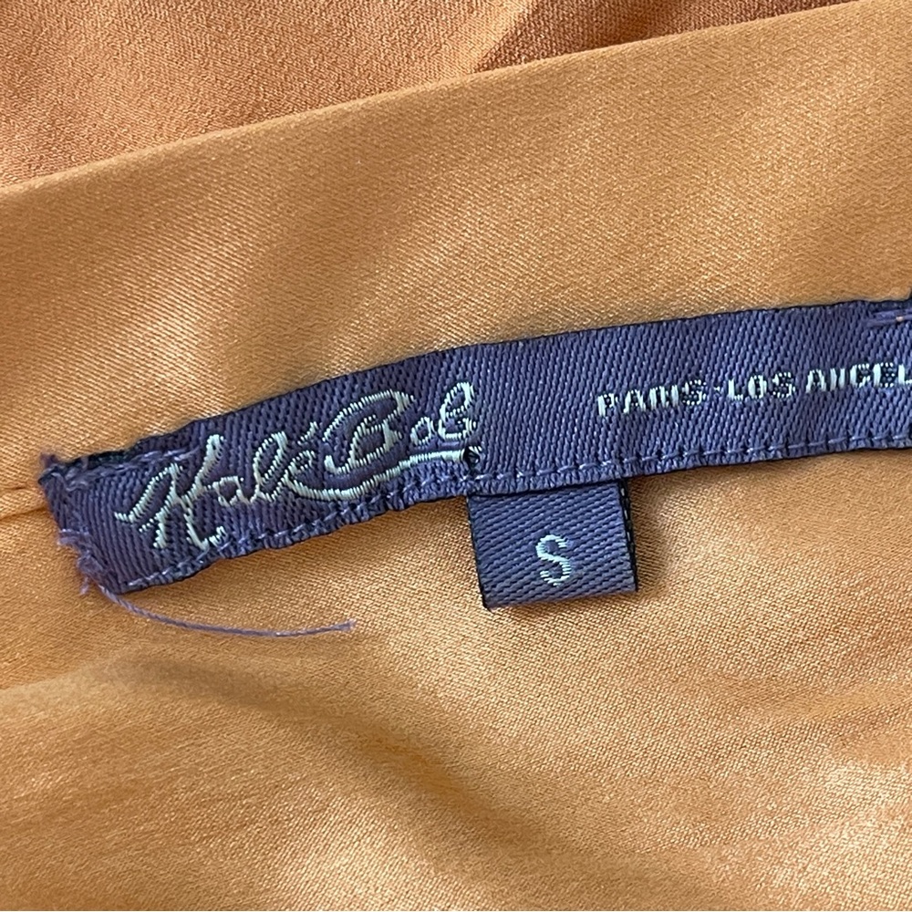 Hale Bob Golden Orange Studded V-Neck Blouse - Picture 9 of 10